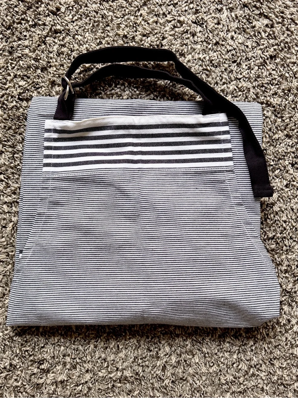 Williams Sonoma Black and White Striped Bay Apron